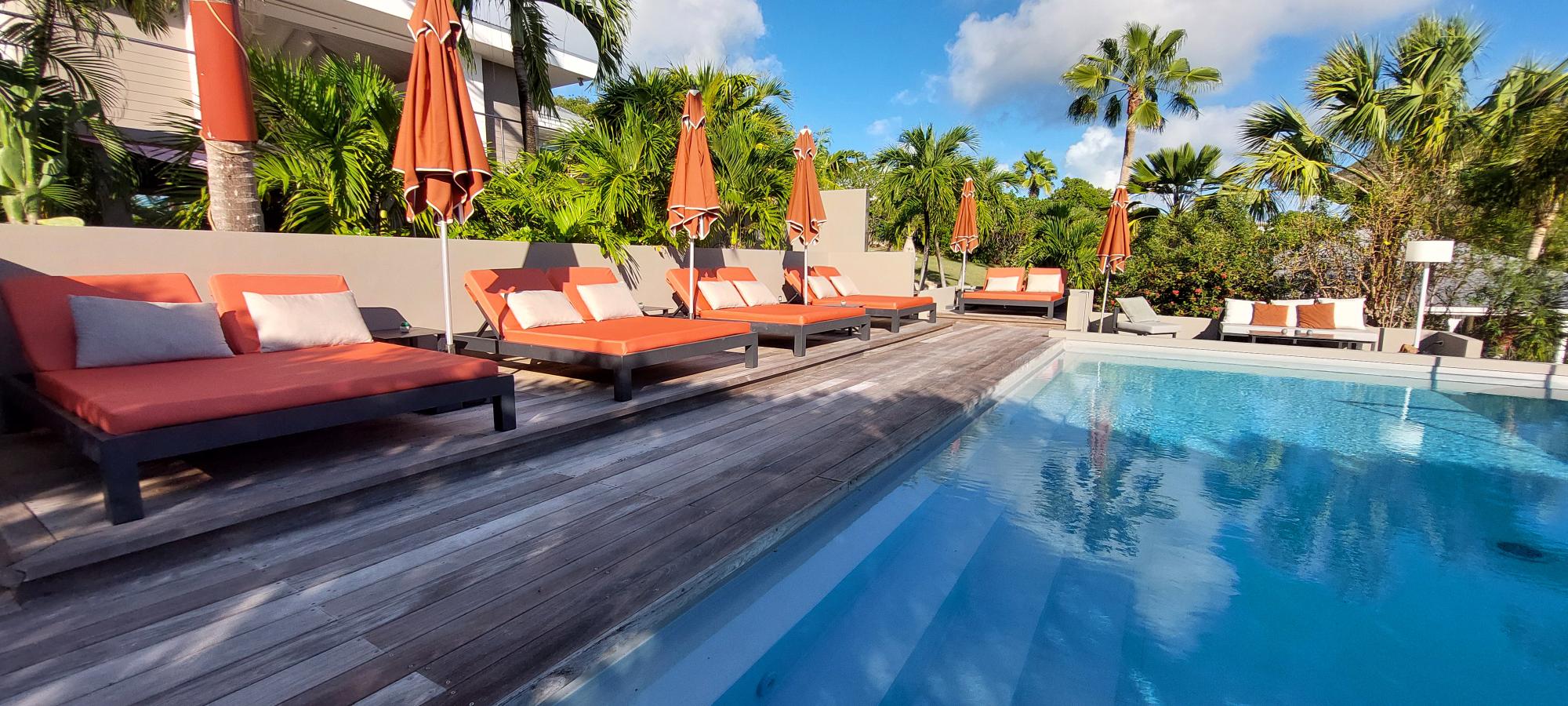 beautiful pool for naturist couples